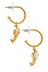 view 2 of 3 Izar Hoop Earrings in Crystal & Antique Gold
