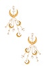 view 2 of 3 BOUCLES D'OREILLES LUNETTA in Crystal Antique Gold