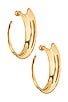 view 1 of 3 Vantage Hoop Earrings in Gold