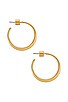 view 2 of 2 Pleated Hoops in Gold