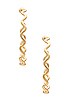 view 2 of 3 PLAYFUL SQUIGGLE 귀걸이 in Gold