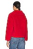 view 4 of 5 Traci Faux Fur Coat in Red