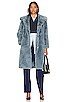 view 1 of 4 Katrina Belted Faux Fur Coat in Blue