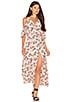 Cold Shoulder Maxi Wrap Dress, view 2, click to view large image.