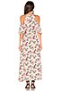 Cold Shoulder Maxi Wrap Dress, view 3, click to view large image.