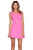 view 1 of 4 Fit and Flare Dress in Fuchsia Pink