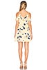 Flower Print Cold Shoulder Flare Dress, view 3, click to view large image.