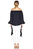 view 3 of 3 Off The Shoulder Flare Sleeve Top in Navy