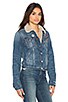 view 3 of 5 Barella Collector's Edition Joey Shearling Crop Jacket in Light Blue Distressed