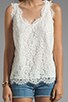 view 3 of 4 Cina Lace Tank in Porcelain