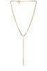 view 1 of 2 x REVOLVE Pave Bar Lariat in Gold