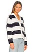 view 2 of 4 Striped Cardigan in Navy & White