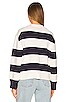 view 3 of 4 Striped Cardigan in Navy & White