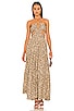 view 1 of 3 Laurel Cut Out Maxi Dress in Palm Leaf Coffee