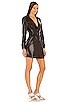 Chandler Vegan Leather Trench Mini Dress, view 2, click to view large image.