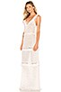 view 2 of 3 Lace Combo V Neck Maxi Dress in White