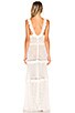 view 3 of 3 Lace Combo V Neck Maxi Dress in White