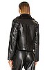 view 4 of 5 Callie Vegan Leather Sherpa Jacket in Black