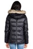 Long Puffer Jacket w/ Faux Fur, view 5 of 6, click to view large image.