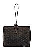 view 1 of 4 Cuzco Vaulted Straw Wristlet Bag in Black