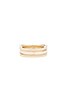 view 3 of 4 Lucia Set Of 3 Ring in Gold, Aqua Kyocera Opal & White CZ Pave