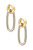 view 5 of 5 Danielle Link Earrings in Gold & Rhodium