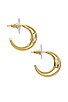 view 3 of 3 Arden Huggie Earrings in Gold, White, & Crystal