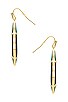 view 2 of 2 Faceted Alex Drop Earrings in Gold Emerald Illusion