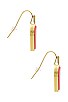 view 3 of 3 HEART 귀걸이 in Gold Hot Pink Mother Of Pearl