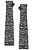 view 2 of 2 Enchante Fingerless Gloves in Black