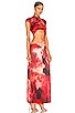view 2 of 4 Cut Out Qi Pao Dress in Red Rose