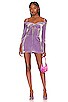 view 1 of 4 Off Shoulder Velvet Mini Dress in Lilac