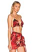 view 2 of 4 Chiffon Bikini Top in Red Rose