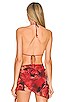 view 3 of 4 Chiffon Bikini Top in Red Rose