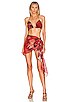 view 4 of 4 Chiffon Bikini Top in Red Rose