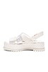 view 5 of 5 Aubrey Sandal in White & Silver