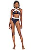 view 5 of 5 Coco Reversible Bikini Top in Navy & Jean