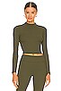 Luca Rib Long Sleeve Crop Top, view 1, click to view large image.