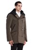 view 3 of 8 Asher Hooded Peacoat in Olive