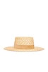 view 3 of 3 The Spencer Boater Hat in Natural