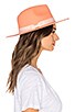 view 2 of 4 Sunset Palms Wool Fedora in Pastel Peach