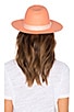 view 3 of 4 Sunset Palms Wool Fedora in Pastel Peach
