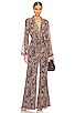 view 1 of 3 Echo Jumpsuit in Brown Multi Neutral Paisley