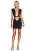 view 1 of 3 Plunging V-Neck Dress with Cut Outs in Black