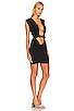view 2 of 3 Plunging V-Neck Dress with Cut Outs in Black