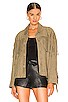 view 1 of 4 Madeline Fringe Jacket in Tate Olive
