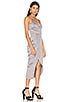 view 2 of 3 Satin Wrap Midi Dress in Silver