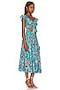 view 2 of 3 Amalia Midi Dress in Molly Turquoise Print
