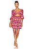 view 1 of 3 Elisa Mini Dress in Dahlia Fuschia Print