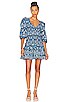 view 1 of 3 AUDREY 미니 원피스 in Dahlia Navy Print